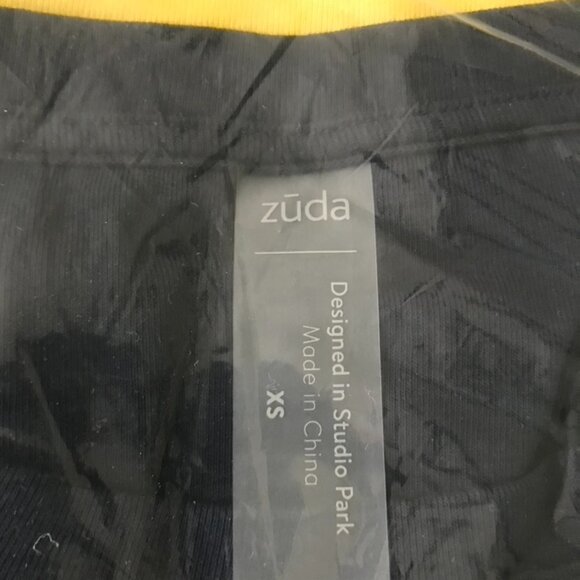 zuda 2-Pack Long & Lean Tank Tops - Navy/Lemon (Sz XS) a478504 - Picture 2 of 7